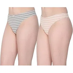glus Women Ladies Girls Pure Cotton Antibacterial Lingerie Tanga Thong Panty Combo Pack of 2 for Everyday Office/Outgoing Outfits/Yoga Pants for Gym & Excersice-picture-12