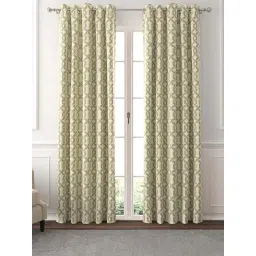 GM Avoca Green Cotton 7 Ft. Door Curtain - Set of 2-picture-34