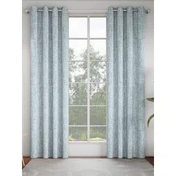 GM Blue & White Set of 2 Room Darkening Door Curtain-picture-23