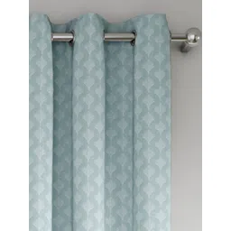 GM Blue Set of 2 Ethnic Motifs Room Darkening Door Curtain image 5