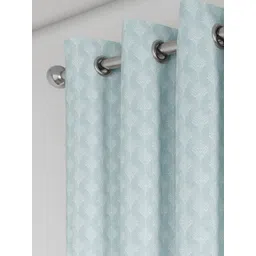 GM Blue Set of 2 Ethnic Motifs Room Darkening Door Curtain image 2