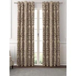 GM Jasmin Brown Polyester 7 Ft. Door Curtain - Set of 2-picture-24