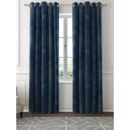 GM Navy Blue Polyester Curtain - Set of 2-picture-30