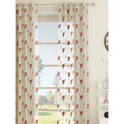 GM Sheer Embroidery Multicolor Polyester 7 ft Eyelet Ring Top Door Curtain - Set of 1 PC-picture-13