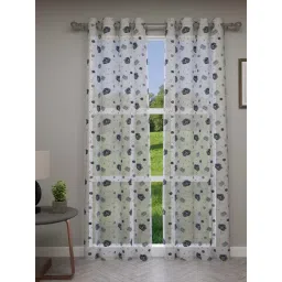 GM White & Blue Polyester Curtain - Set of 2-picture-29