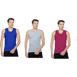 gmr Men's Soft Cotton Broad Shoulder Sleeveless Color Vest-picture-35
