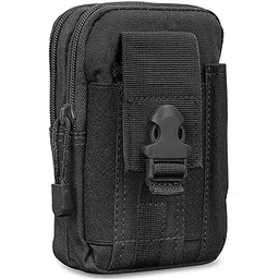 gnanex Portable Waterproof Mobile, Wallet Secure and Small Accessories Carry Waist Belt Pouch for Men & Women (7 X 4.8 X 2 Inch) (Black)-picture-53