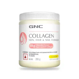 GNC Marine Collagen with Hyaluronic Acid, Biotin & Antioxidants for Women & Men - Lemon 200 gm-picture-14