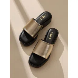 GNIST Colourblocked Square Toe Platform heels-picture-34