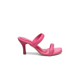 GNIST Hot Pink Quilted Strap Stilettos Heel image 4