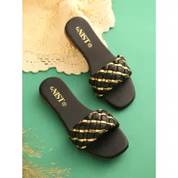 GNIST Women's Black Casual Sandals-picture-17