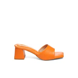 GNIST Women's Orange Casual Sandals image 2