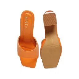 GNIST Women's Orange Casual Sandals image 4