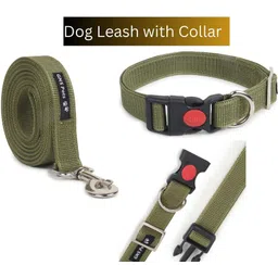 gns pets 6 Feet Dog Leash | Double-Stitched Strong Nylon Strap with Brass/SS Hooks 182 cm Dog Strap Leash-picture-27