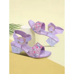 GNX Girls Printed Block Heels Sandals-picture-13
