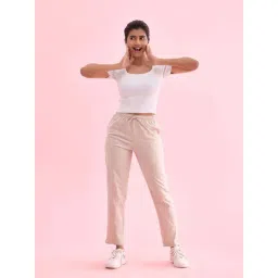 Go Colors! Beige Cotton Lounge Pants-picture-47