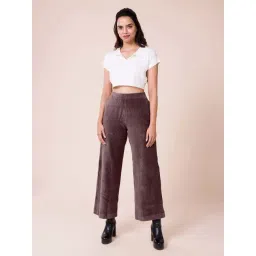 Go Colors! Brown Mid Rise Flared Pants-picture-34