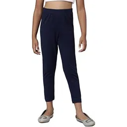 go colors Girl's Solid 3/4Th Skinny Fit Leggings-picture-14
