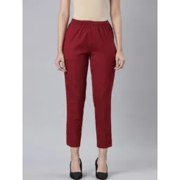 Go Colors! Light Maroon Solid Pants-picture-10