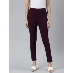 Go Colors! Maroon Mid Rise Treggings-picture-29