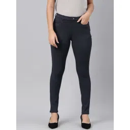 Go Colors! Navy Chequered Jeggings-picture-36