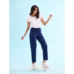 Go Colors! Navy Cotton Sports Track Pants image 4