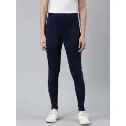 Go Colors! Navy Cotton Striped Sports Tights-picture-14