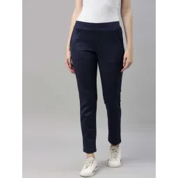 Go Colors! Navy Mid Rise Suede Treggings-picture-38