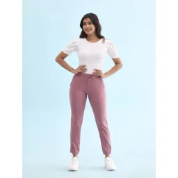 Go Colors! Purple Mid Rise Sports Joggers-picture-11