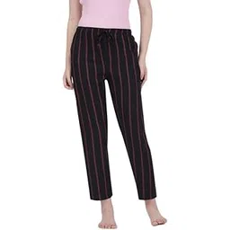 go colors Viscose Lounge Pants Full Length for Women | Breathable, Mid Rise, Black-picture-33