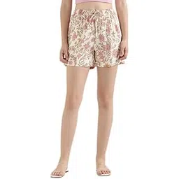 go colors Viscose Lounge Shorts Above Knee for Women| Breathable, Mid Rise, White-picture-18