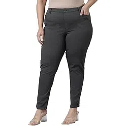 go colors Women Black Stripes Printed Mid Rise Jeggings-picture-26