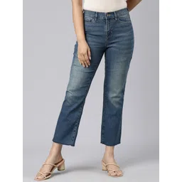 Go Colors Women Clean Look Flared Light Fade Cotton Jeans-picture-40