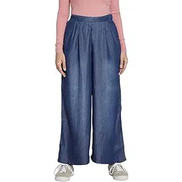 go colors Women Mid Rise Linen Palazzo-picture-38