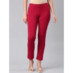 Go Colors Women Mid Rise Slim Fit Regular Trouser-picture-20