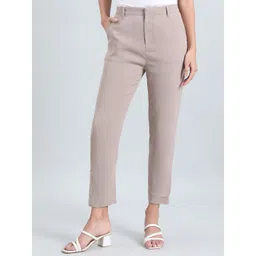 Go Colors Women Mid-Rise Tapered Fit Trousers-picture-37