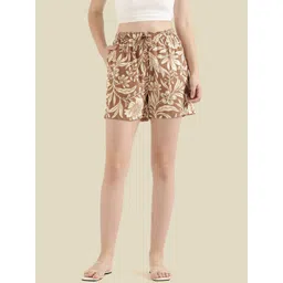 Go Colors Women Printed Lounge Shorts-image-46