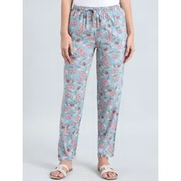 Go Colors Women Printed Mid-Rise Lounge Pants-image-23