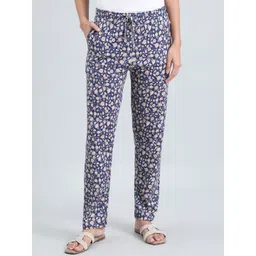 Go Colors Women Printed Mid-Rise Lounge Pants-image-25