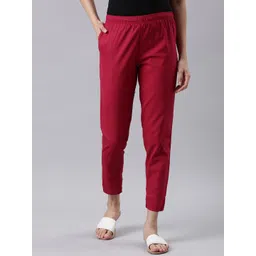 Go Colors Women Relaxed Cotton Trousers-picture-33