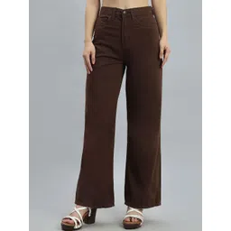 Go Colors Women Relaxed Straight Leg High-Rise Trousers-picture-36