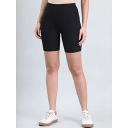 Go Colors Women Slim Fit Mid-Rise Cycling Sports Shorts-picture-10