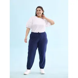 go colors Women Solid Blue Track Pants-picture-14