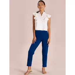 Go Colors Women Solid Relaxed Regular Fit Mid-Rise Regular Trousers-picture-33