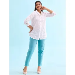 Go Colors Women Tailored Tapered Fit Cigarette Trousers-picture-20