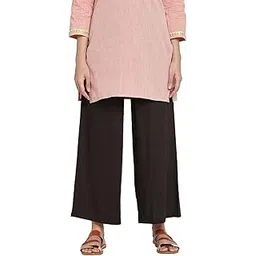 go colors Women's Mid Rise Basic Relaxed Fit Palazzo-picture-34