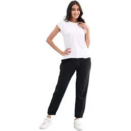 go colors Women's' Solid Mid Rise Fleece Ultra Warm Regular Fit Jogger-picture-44