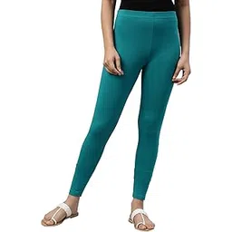 go colors Women's Solid Mid Rise Slim Fit Ankle Length Leggings-picture-13
