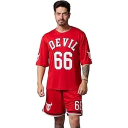 go devil Men's Stylish Cotton Half Sleeve Printed Shorts Co-ords Set | Summer Night Suit for Men-picture-29