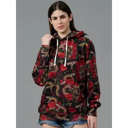 GO DEVIL Women Printed Hooded Sweatshirt-picture-12